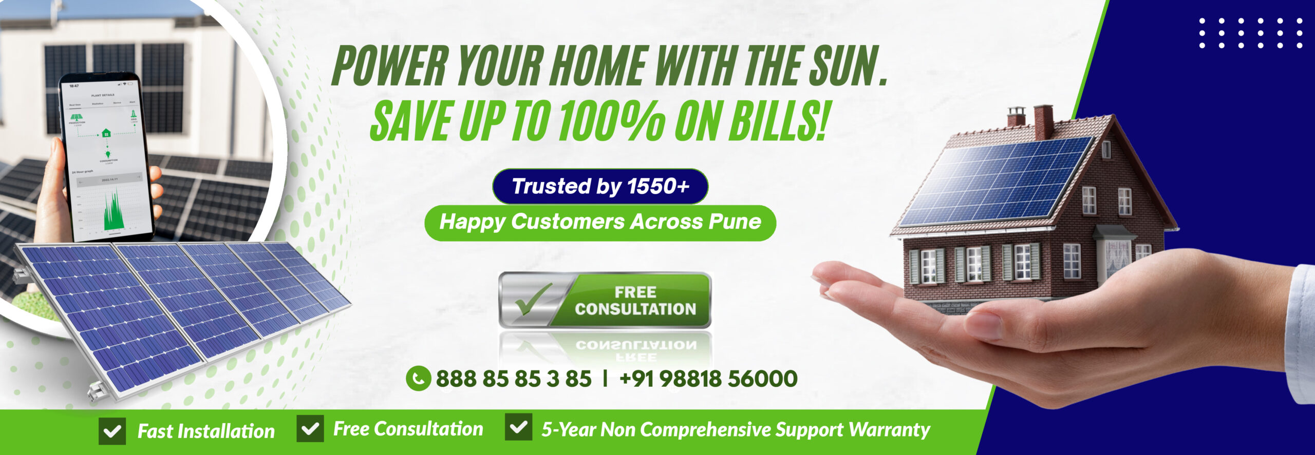 Power Your Home with the Sun. Save Up to 100% on Bills!